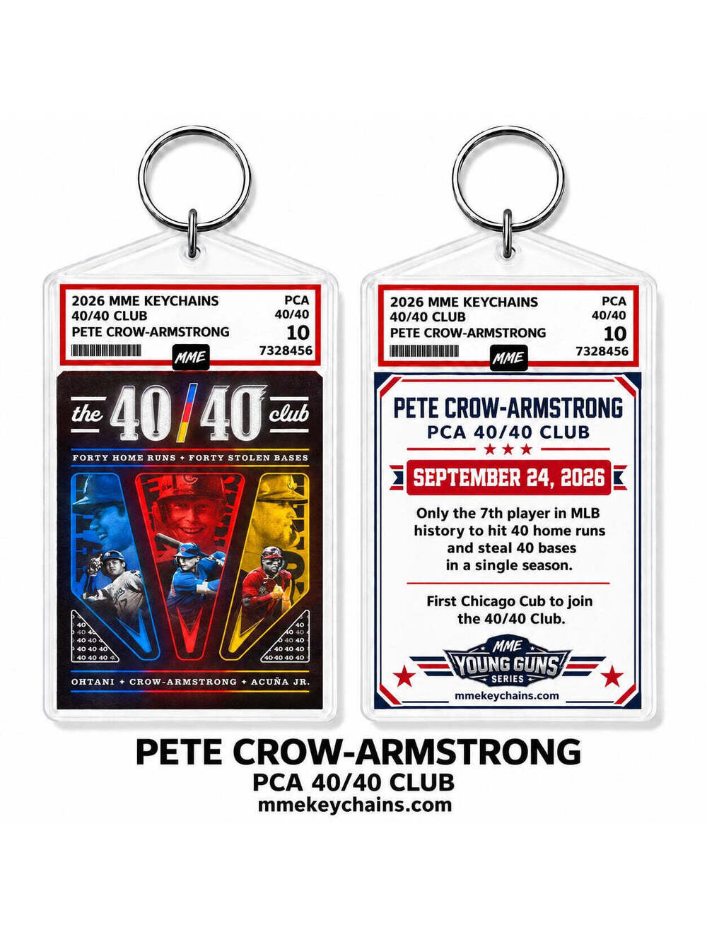 4926 Pete Crow-Armstrong PCA 40/40 Club Keychain – 40/40 Legends